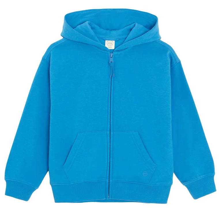 Cool Club, Hanorac cu gluga pentru baieti, cu fermoar, albastru
