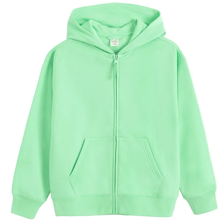 Cool Club, Hanorac cu gluga pentru baieti, cu fermoar, calduros, verde