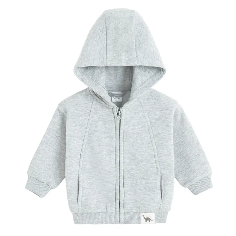 Cool Club, Hanorac cu gluga pentru baieti, cu fermoar, gri