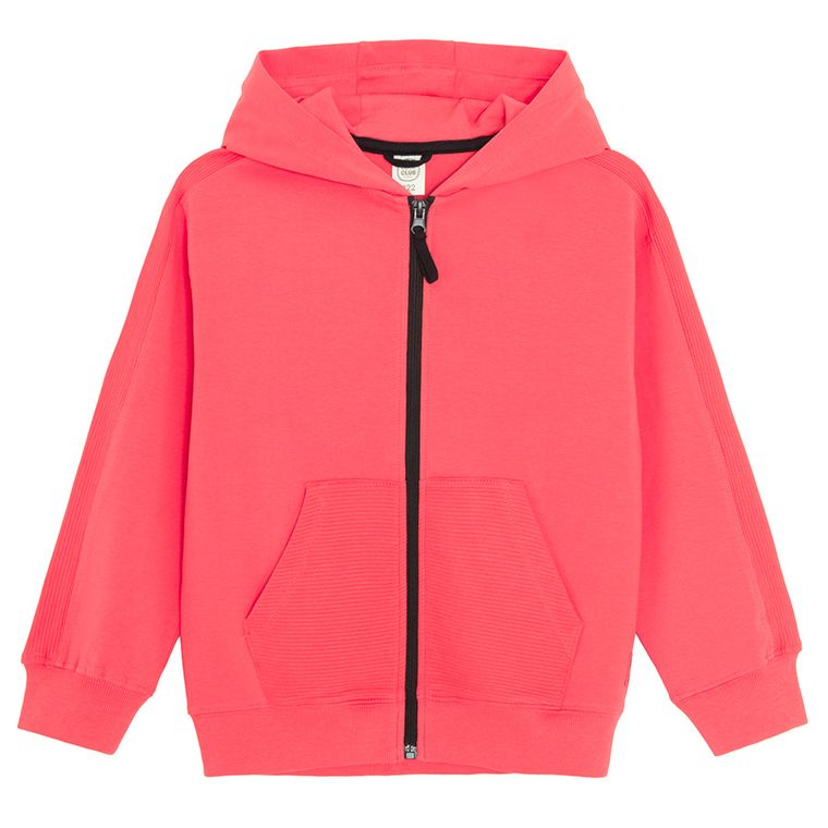 Cool Club, Hanorac cu gluga pentru baieti, cu fermoar, rosu
