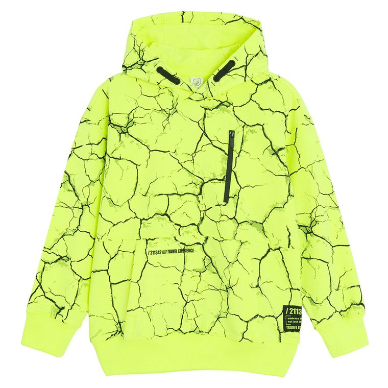 Cool Club, Hanorac cu gluga pentru baieti, oversize, verde neon