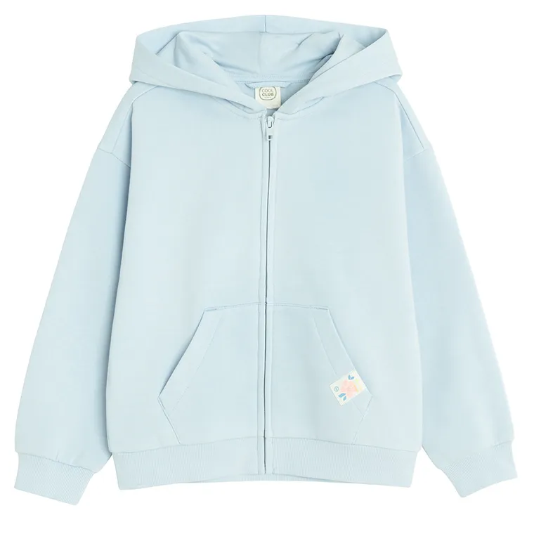 Cool Club, Hanorac cu gluga pentru fete, cu fermoar, albastru