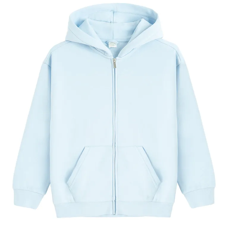 Cool Club, Hanorac cu gluga pentru fete, cu fermoar, calduros, albastru