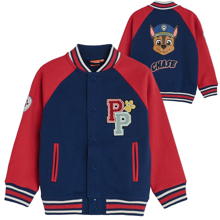 Cool Club, Hanorac pentru baieti, cu capse, bleumarin, imprimeu Paw Patrol