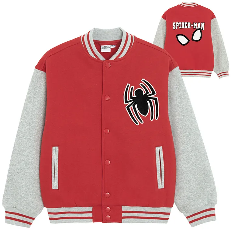 Cool Club, Hanorac pentru baieti, cu capse, rosu, imprimeu Spider-Man