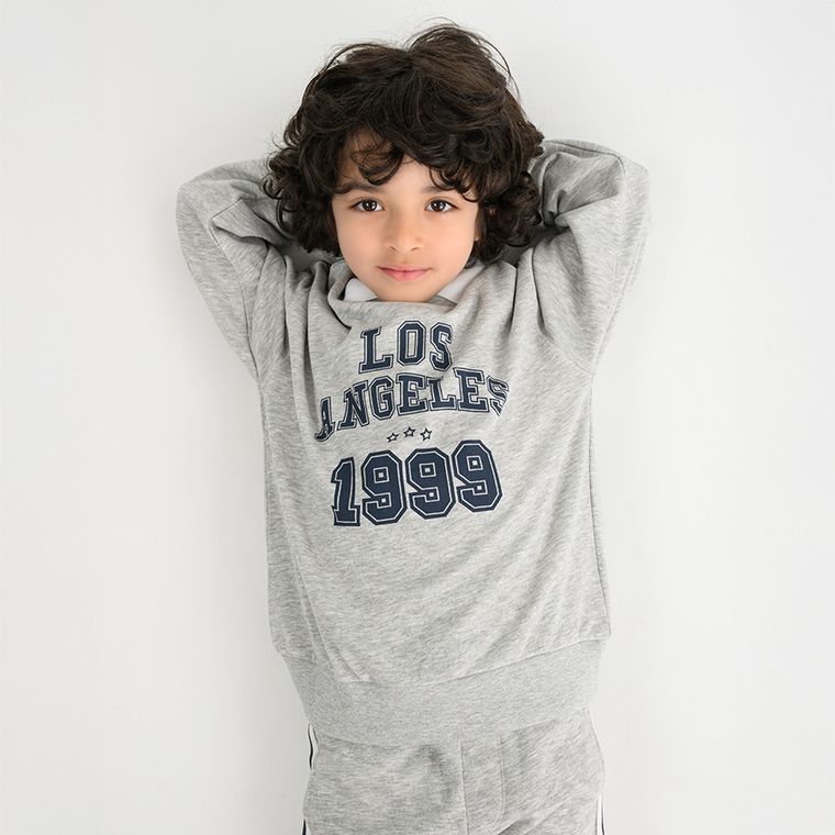 Cool Club, Hanorac pentru baieti, gri melanj