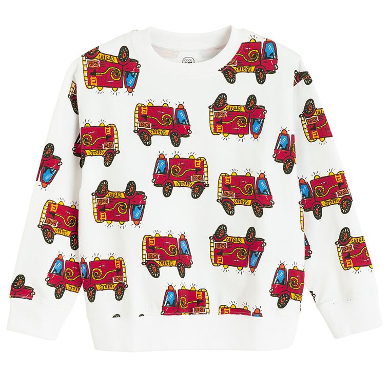 Cool Club, Hanorac pentru baieti, subtire, alb