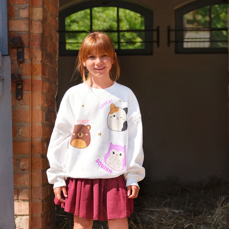 Cool Club, Hanorac pentru fete, alb, imprimeu Squishmallows