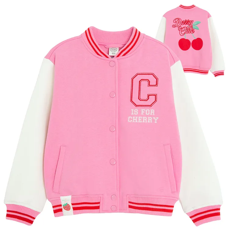 Cool Club, Hanorac pentru fete, cu capse, calduros, roz