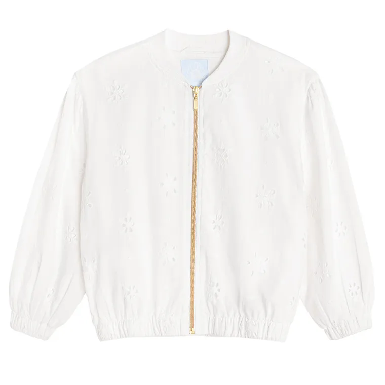 Cool Club, Hanorac pentru fete, cu fermoar, alb