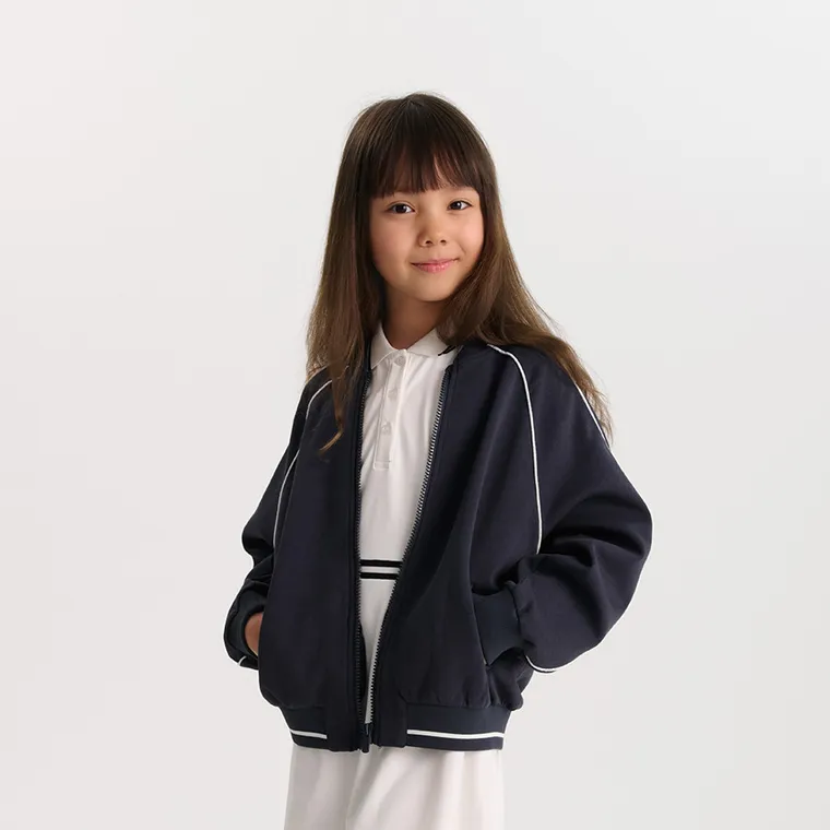 Cool Club, Hanorac pentru fete, cu fermoar, bleumarin