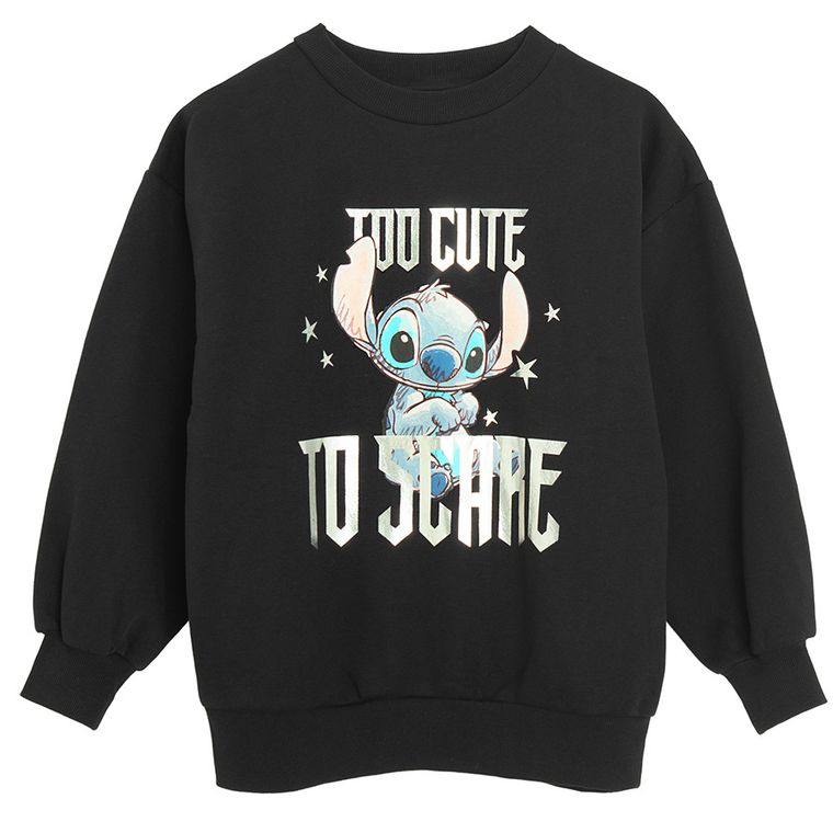 Cool Club, Hanorac pentru fete, negru, imprimeu Lilo si Stitch
