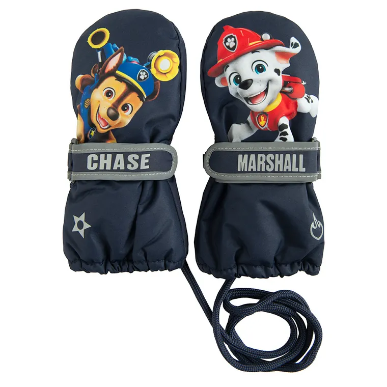 Cool Club, Manusi de schi pentru baieti, cu snur, bleumarin, imprimeu Paw Patrol