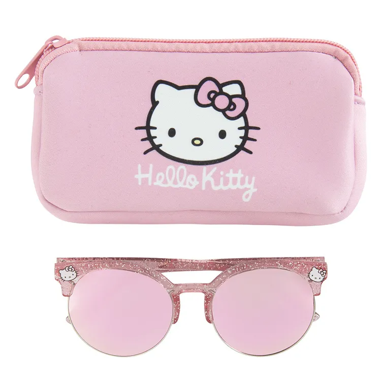 Cool Club, Ochelari de soare pentru fete, Cutie de ochelari, imprimeu Hello Kitty and Friends