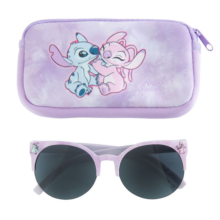 Cool Club, Ochelari de soare pentru fete, Cutie de ochelari, violet, imprimeu Lilo si Stitch
