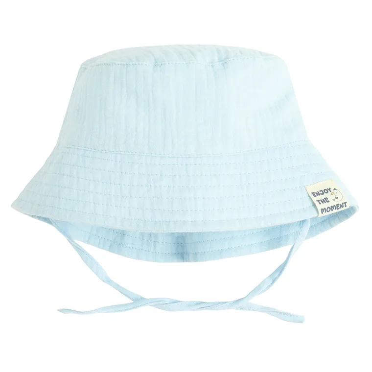 Cool Club, Palarie pentru baieti, muselina, cu snur, albastru