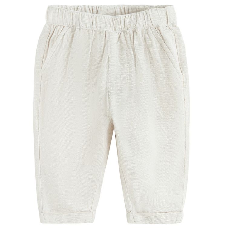 Cool Club, Pantaloni din material textil pentru baieti, bej