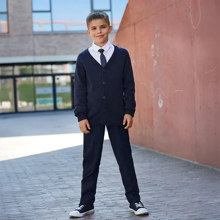 Cool Club, Pantaloni din material textil pentru baieti, bleumarin