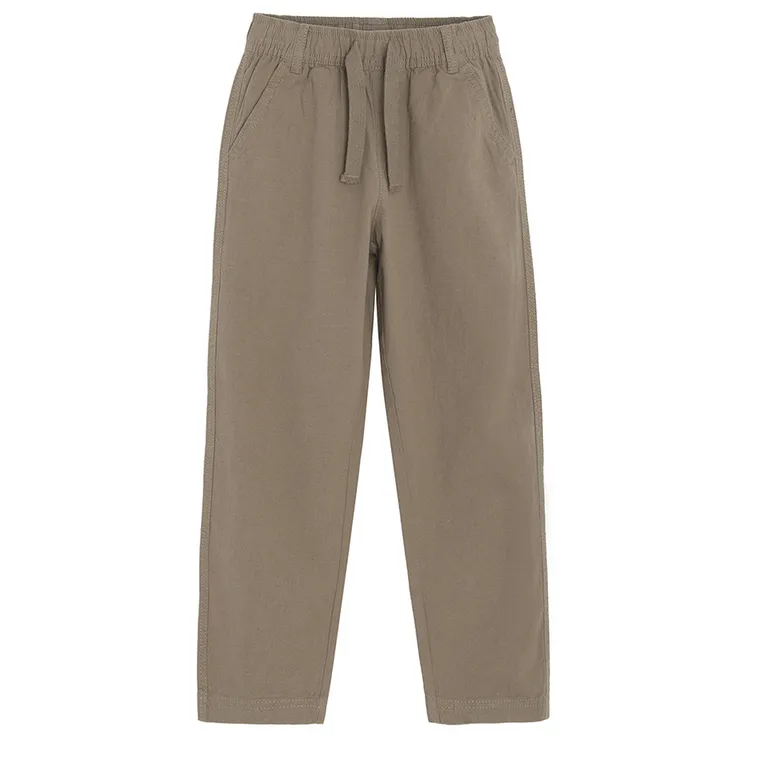 Cool Club, Pantaloni din material textil pentru baieti, cu in, relaxed, maro