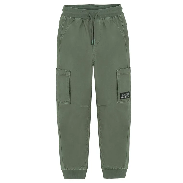 Cool Club, Pantaloni din material textil pentru baieti, jogger, kaki