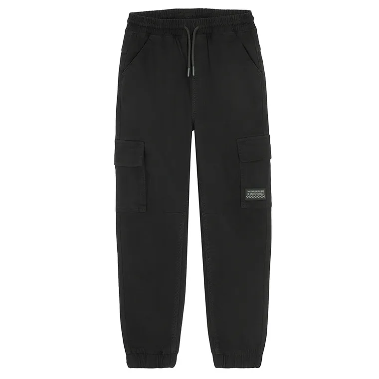 Cool Club, Pantaloni din material textil pentru baieti, jogger, negru