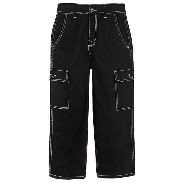 Cool Club, Pantaloni din material textil pentru baieti, negru