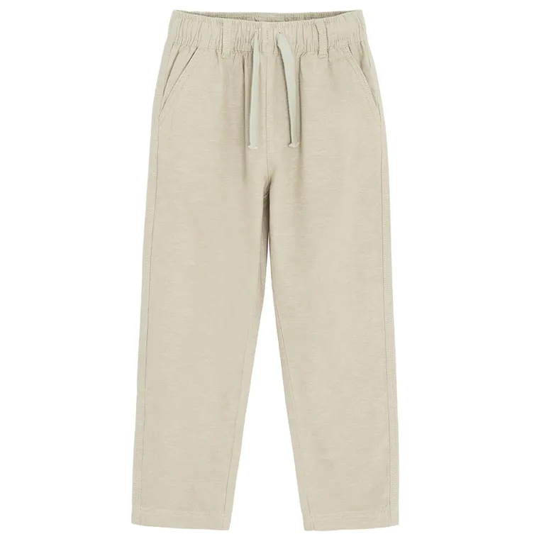 Cool Club, Pantaloni din material textil pentru baieti, relaxed, bej