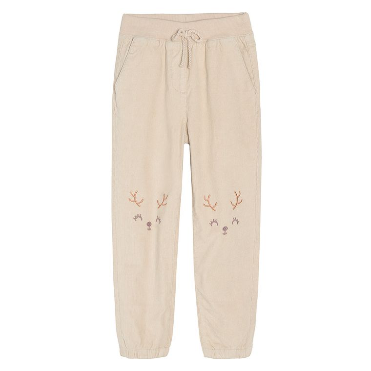 Cool Club, Pantaloni din material textil pentru fete, bej