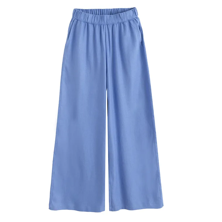 Cool Club, Pantaloni din material textil pentru fete, cu in, wide, albastru