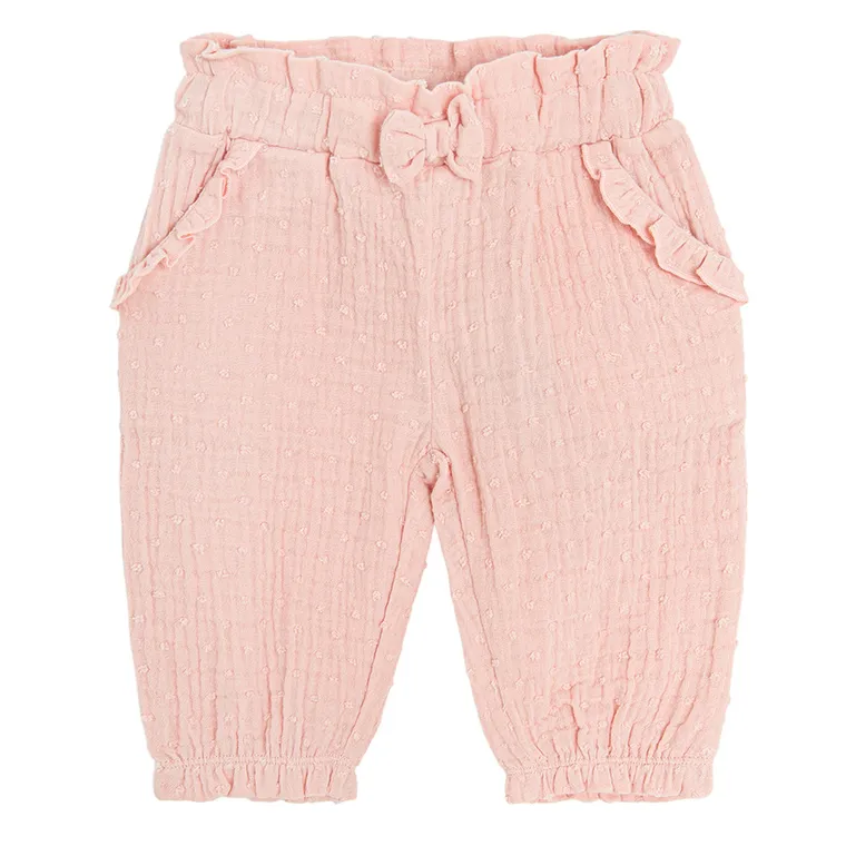 Cool Club, Pantaloni din material textil pentru fete, muselina, roz