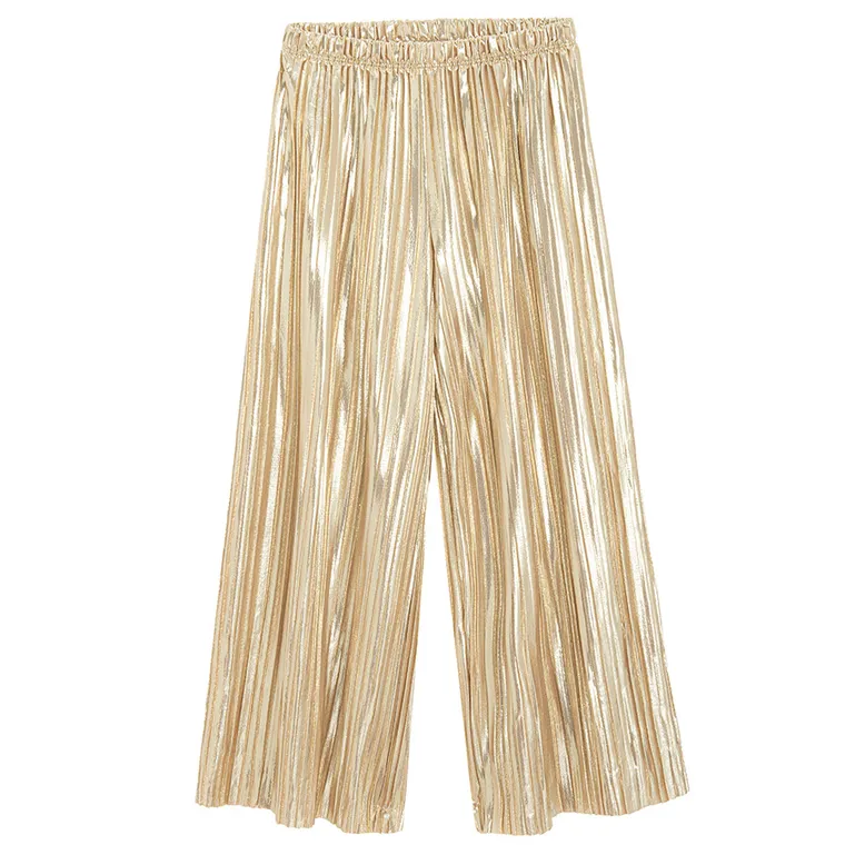 Cool Club, Pantaloni din material textil pentru fete, wide, auriu