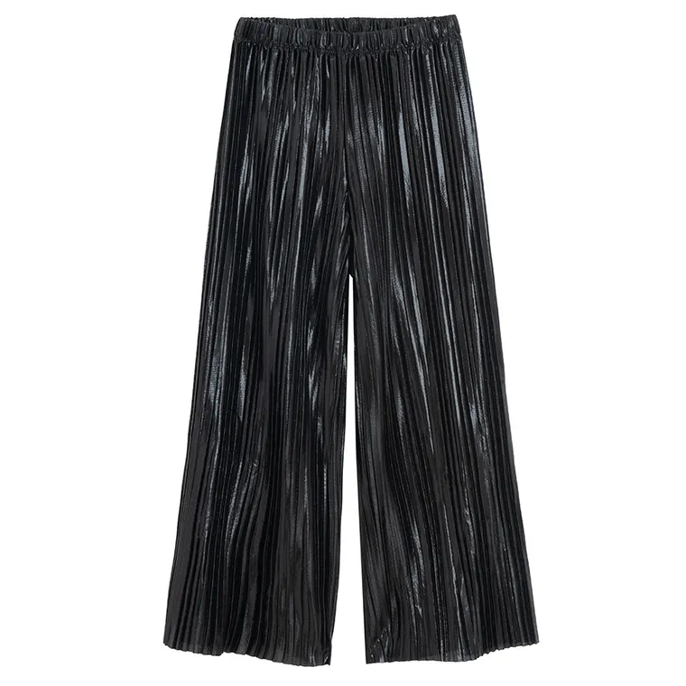 Cool Club, Pantaloni din material textil pentru fete, wide, negru