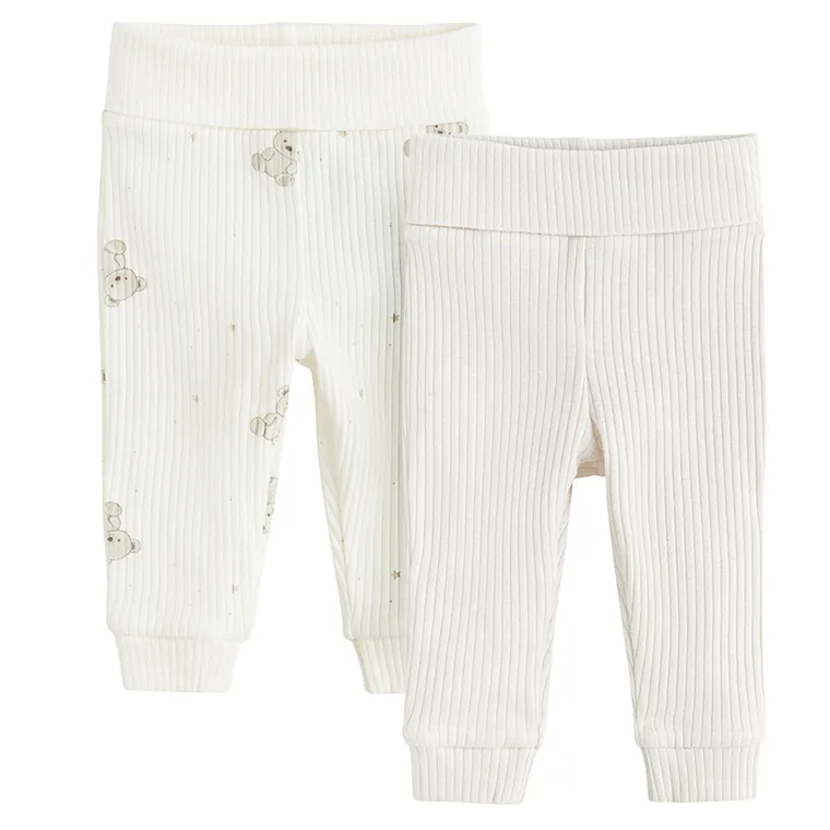 Cool Club, Pantaloni fara botosei pentru bebelusi, din tricot striat, mix, set, 2 buc.