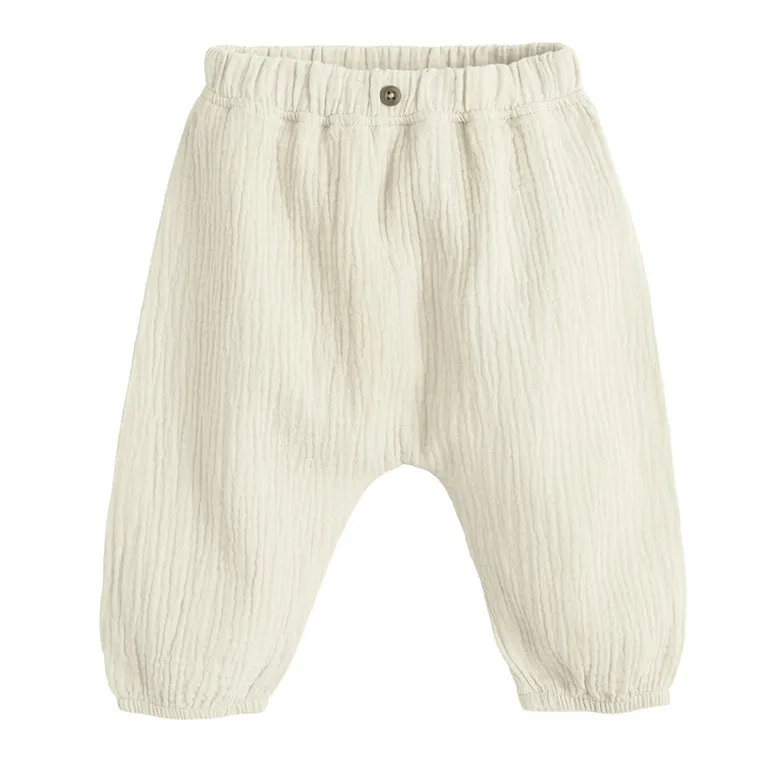 Cool Club, Pantaloni fara botosei pentru bebelusi, muselina, bej