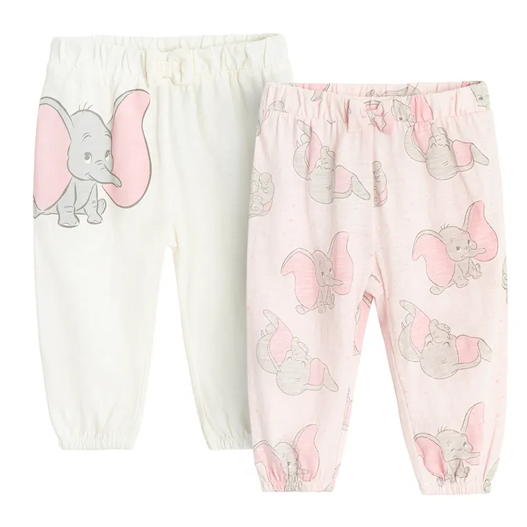 Cool Club, Pantaloni fara botosei pentru fete, mix, imprimeu Dumbo, set, 2 buc.