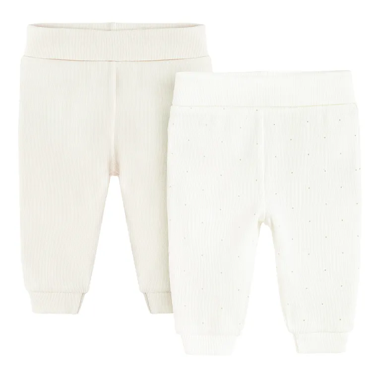 Cool Club, Pantaloni pentru bebelusi, din tricot striat, mix, set, 2 buc.