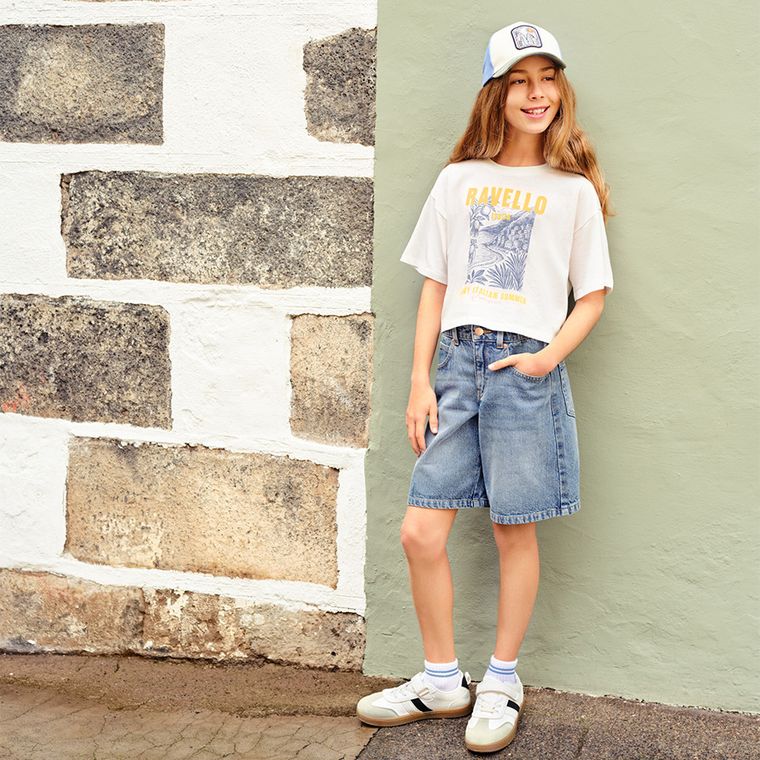 Cool Club, Pantaloni scurti de blugi reglabili pentru fete, bleumarin