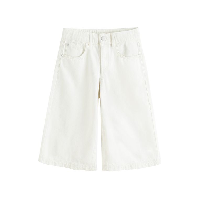 Cool Club, Pantaloni scurti de blugi reglabili pentru fete, wide, alb