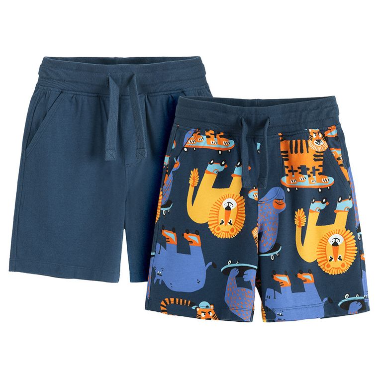 Cool Club, Pantaloni scurti pentru baieti, albastru, set, 2 buc.