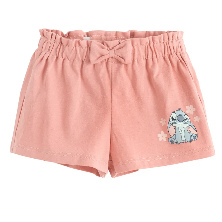 Cool Club, Pantaloni scurti pentru fete, roz, imprimeu Lilo si Stitch