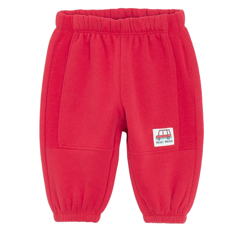 Cool Club, Pantaloni trening pentru baieti, baggy, caldurosi, rosu