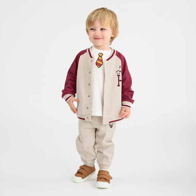Cool Club, Pantaloni trening pentru baieti, bej, imprimeu Harry Potter