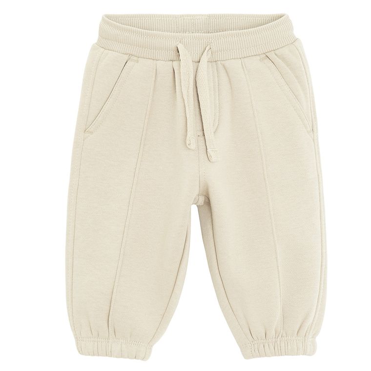 Cool Club, Pantaloni trening pentru baieti, caldurosi, bej