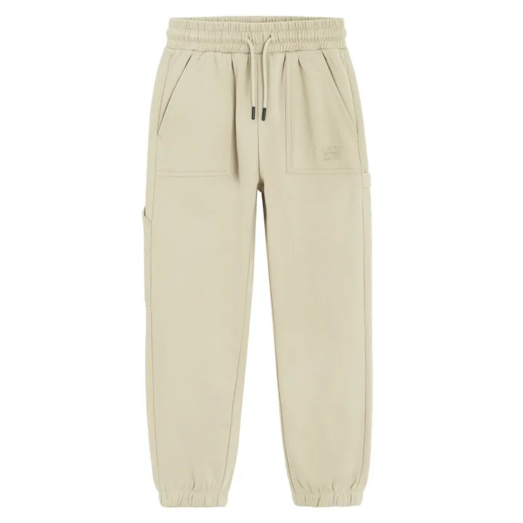 Cool Club, Pantaloni trening pentru baieti, carpenter, caldurosi, bej