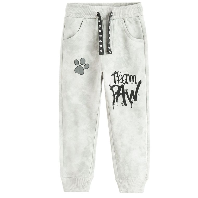 Cool Club, Pantaloni trening pentru baieti, gri, imprimeu Paw Patrol