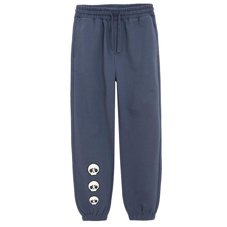 Cool Club, Pantaloni trening pentru baieti, oversize, albastru, imprimeu Brawl Starss