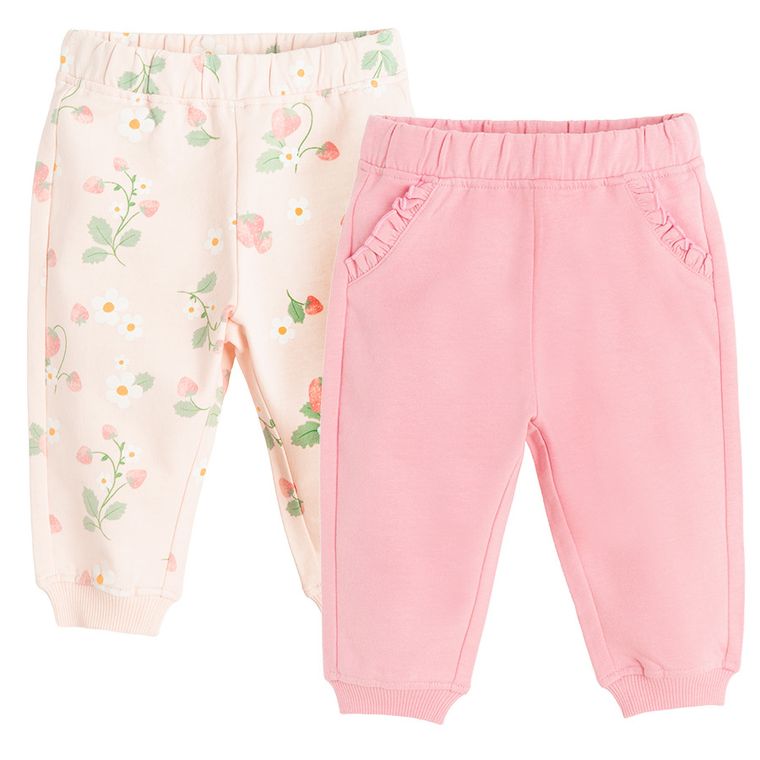 Cool Club, Pantaloni trening pentru fete, roz, set, 2 buc.