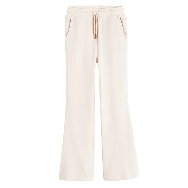 Cool Club, Pantaloni trening pentru fete, velur, bej