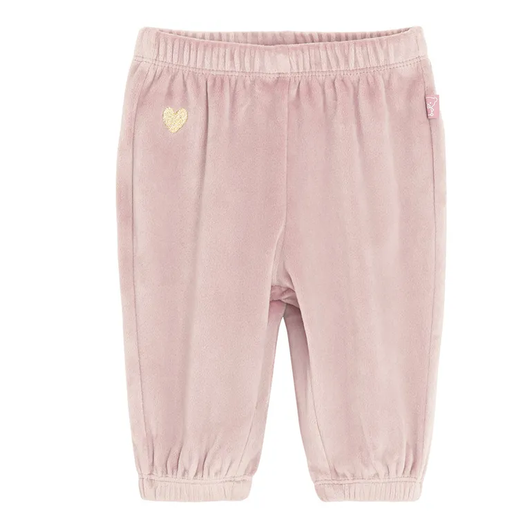 Cool Club, Pantaloni trening pentru fete, velur, caldurosi, roz