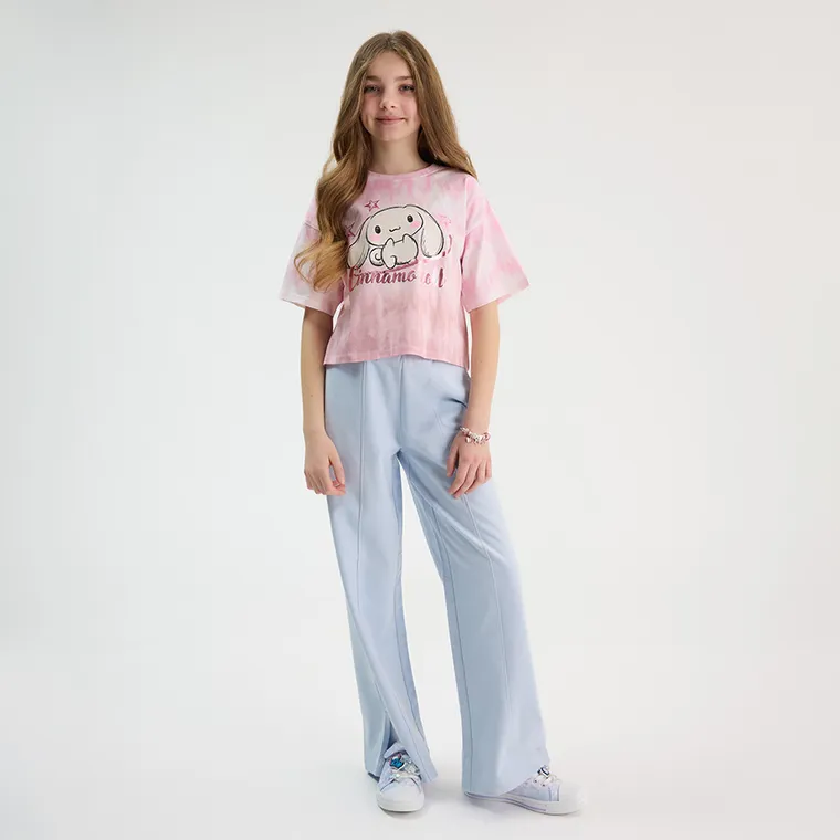 Cool Club, Pantaloni trening pentru fete, wide, albastru